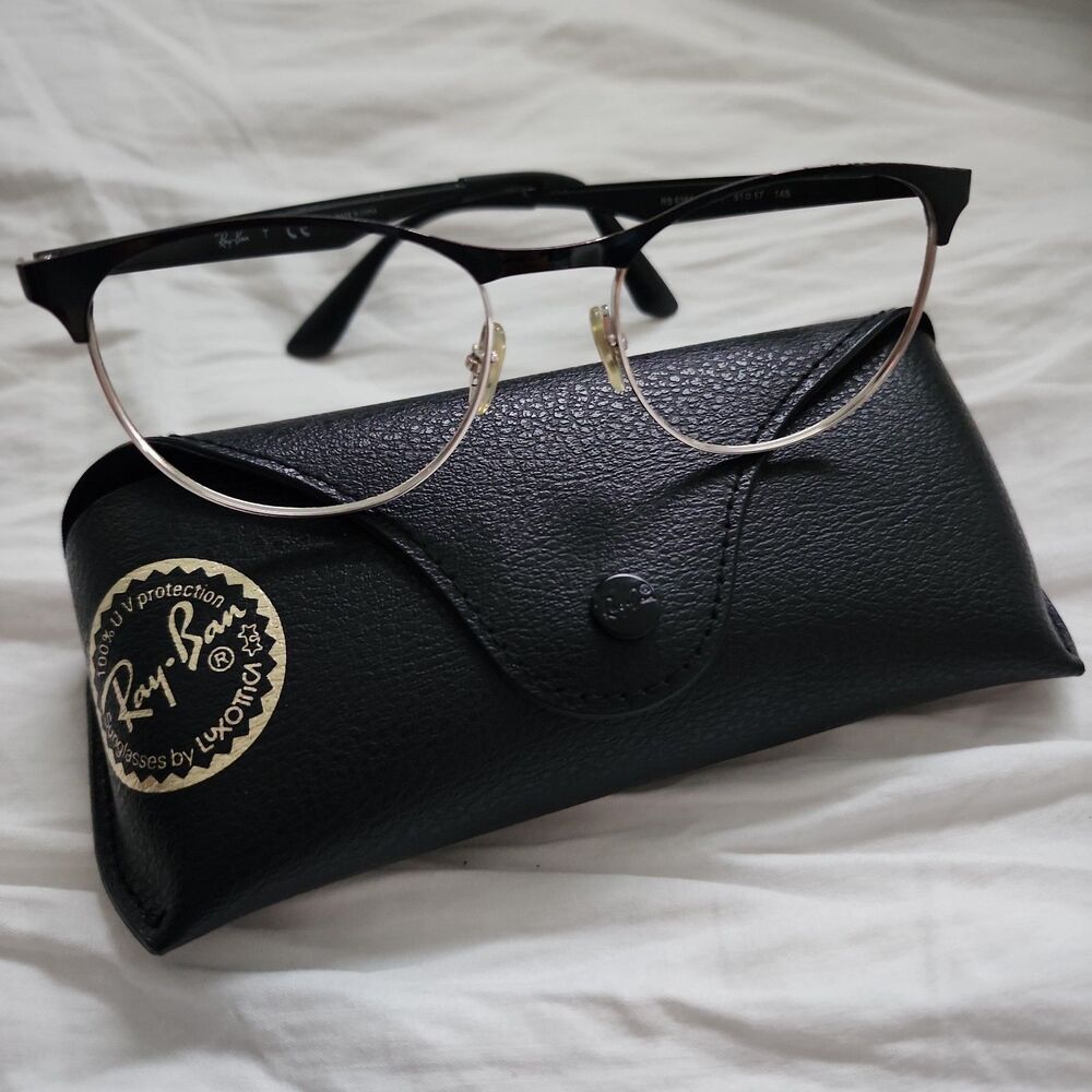 Ray-Ban RB6365 2861 Matte Black Silver Phantos Round Eyeglasses Frame 51-17 145